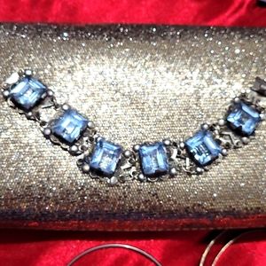 Antique topaz silver bracelet